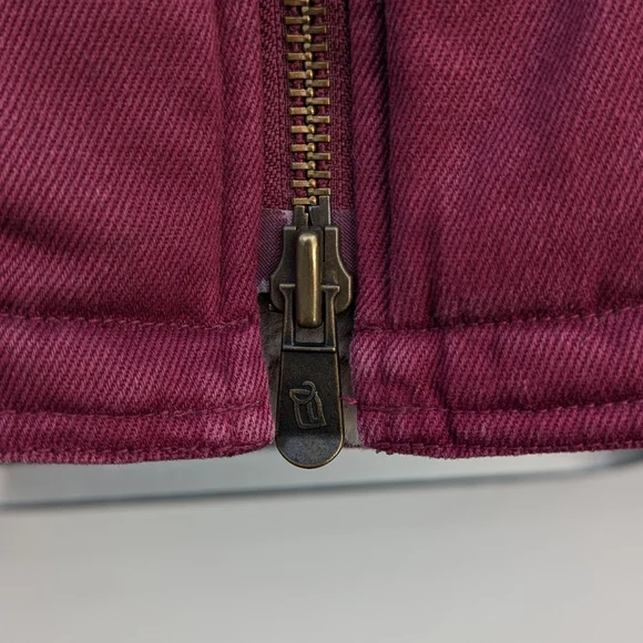 Hemp Hoodlamb HempworksThe Classic Winter Coat Hood Burgundy Small Vegan